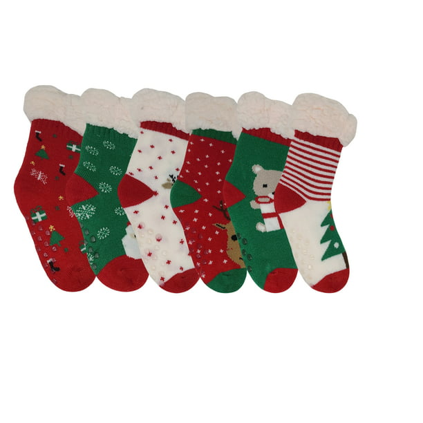 Christmas Girl/Boys Kids Soft Fluffy Socks Xmas Cute Gifts Children Stockings S
